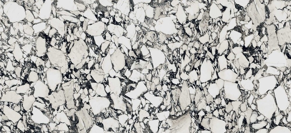 Керамогранит Floor Gres B&W Marble Pebble High-Glossy 766594, цвет чёрно-белый, поверхность полированная, прямоугольник, 300x600