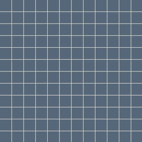 Мозаика Ce.Si Matt Pioggia Su Rete 2,5x2,5, цвет синий, поверхность матовая, квадрат, 300x300