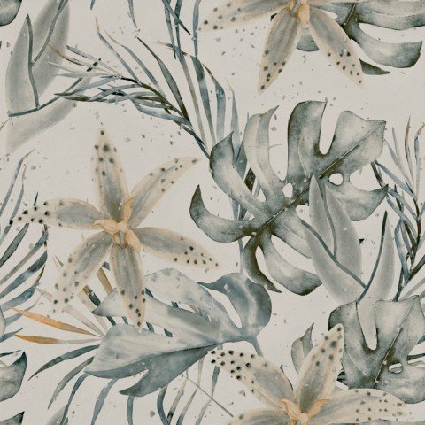 Керамогранит Porcelanite Dos Helsinki 1841 Bianco Decor Garden, цвет разноцветный, поверхность матовая, квадрат, 1000x1000