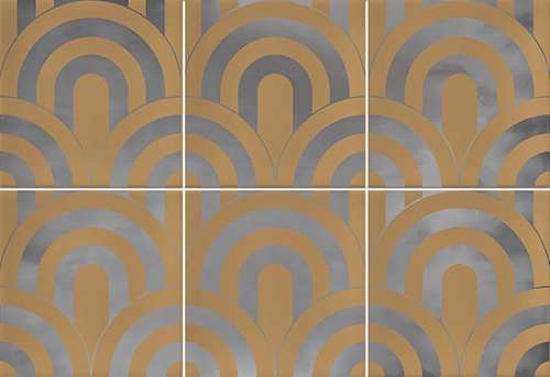 Керамическая плитка Vives Hanami Takada Caramelo Plata VIV-HAN-076, цвет бежевый, поверхность глянцевая, прямоугольник, 230x335