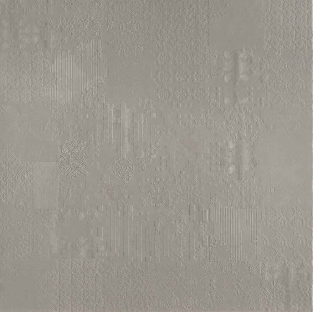 Керамогранит Mutina Dechirer Decor Grigio PUDD22, цвет серый, поверхность матовая, квадрат, 600x600