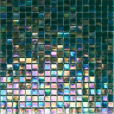 Мозаика Alma Mosaic Flicker NE33, цвет зелёный, поверхность глянцевая, квадрат, 150x150