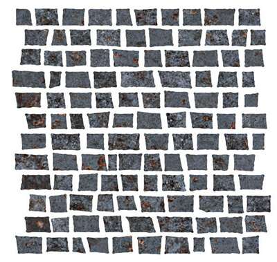Мозаика Serenissima Costruire Mos.Random Metallo Nero 1062376, цвет чёрный, поверхность матовая, , 300x300