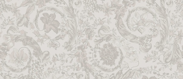 Керамогранит Versace Icons Barocco Garden White Ret G28323, цвет белый, поверхность матовая, прямоугольник, 600x1200