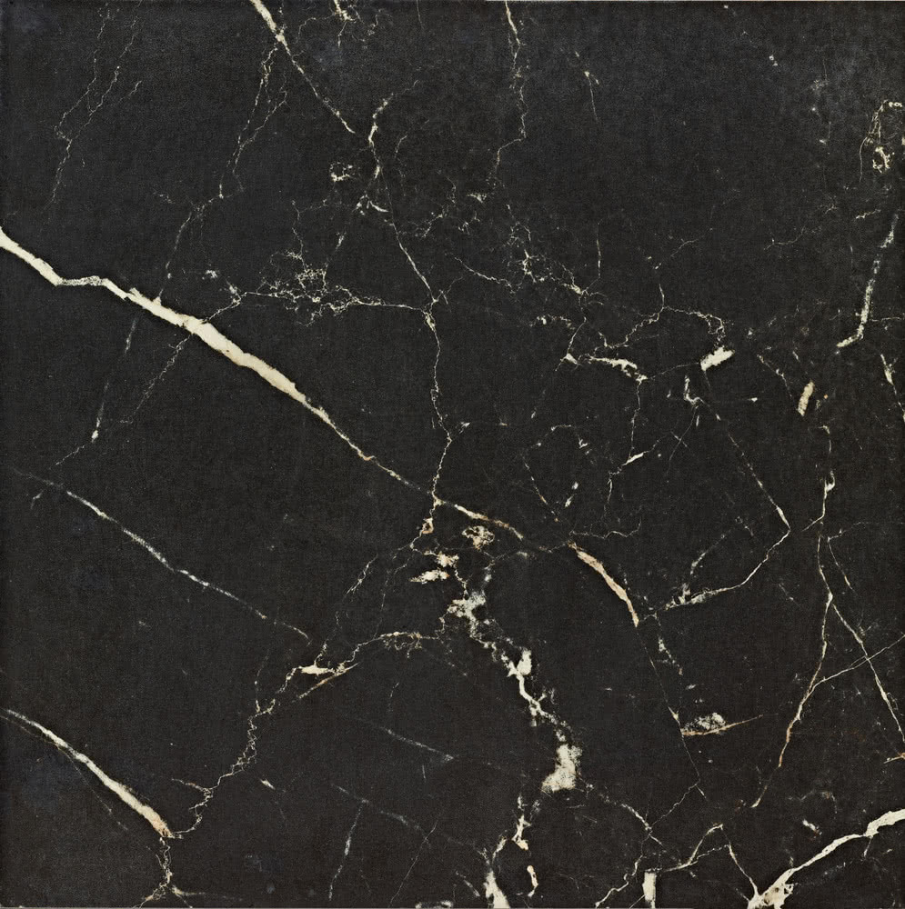 Керамогранит Piemme Marmi-Reali Mat Nero Reale 00376, цвет чёрный, поверхность матовая, квадрат, 600x600
