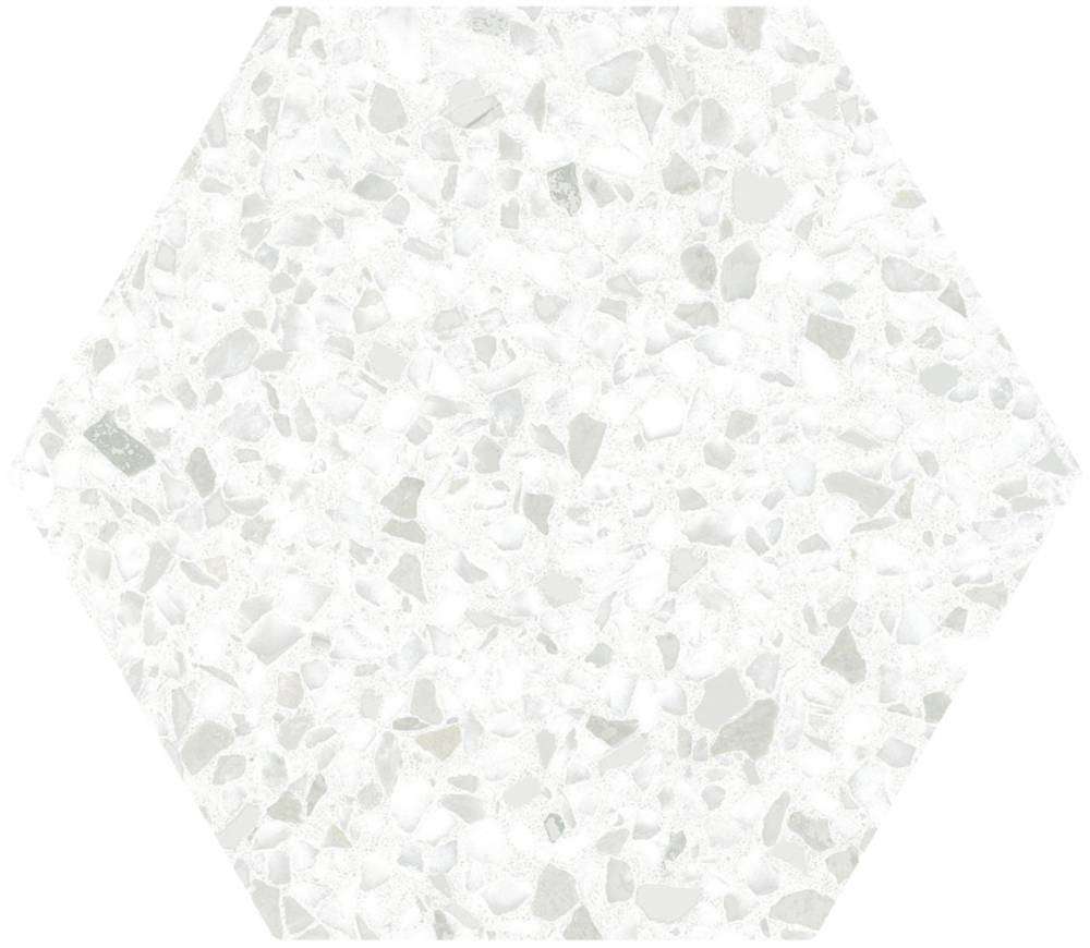 Керамогранит Click Tempo&Inspire Hexa White, цвет белый, поверхность матовая, шестиугольник, 200x240