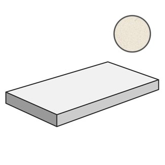 Ступени Italon Room White Stone Scalino Angolare DX 620070001231, цвет бежевый, поверхность патинированная, прямоугольник с капиносом, 330x1200