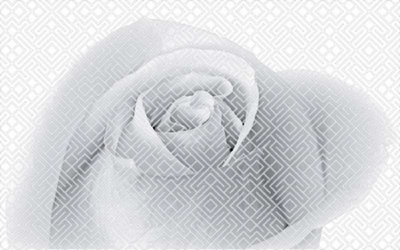 Декоративные элементы Gracia Ceramica Камелия Чер Декор 01, цвет серый, поверхность матовая, прямоугольник, 250x400