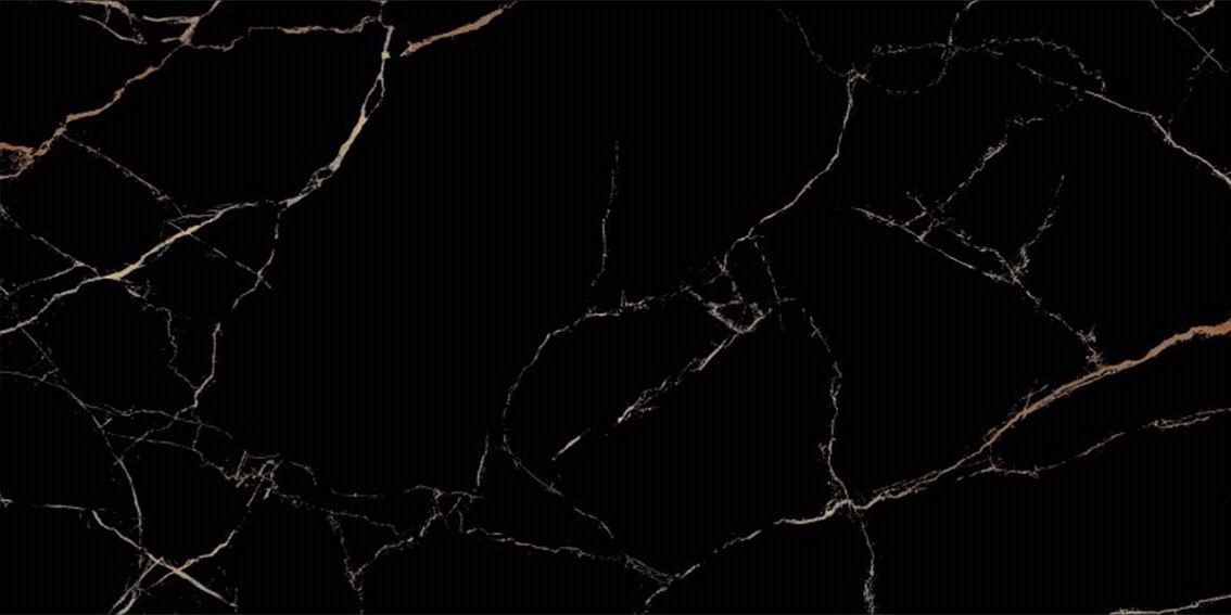 Керамогранит Infinity Ceramica Perugia Nero High Glossy, цвет чёрный, поверхность глянцевая, прямоугольник, 600x1200