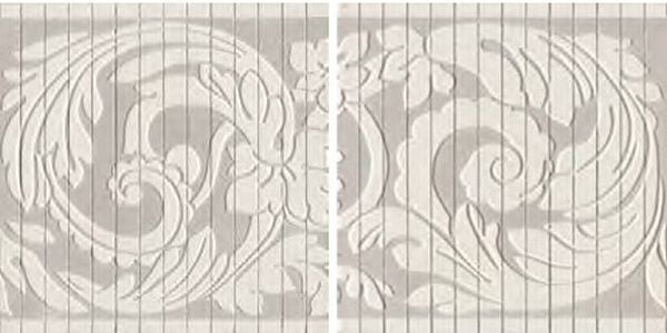 Декоративные элементы Gardenia Orchidea Unique Mosaico Floreale White (2шт.) 57790, цвет белый, поверхность лаппатированная, квадрат, 400x400