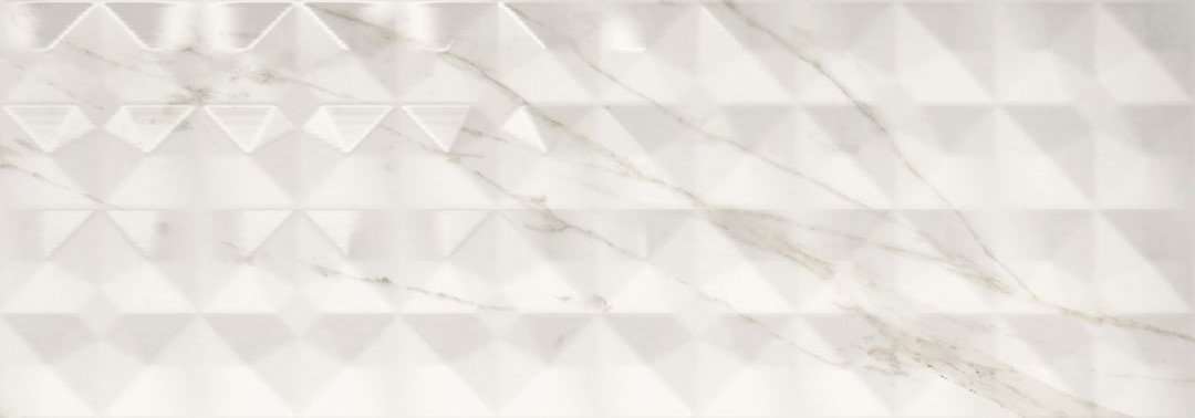 Керамическая плитка Panaria Trilogy Fusion Calacatta White PBFTY05, цвет белый, поверхность глянцевая, прямоугольник, 350x1000