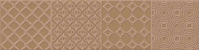 Декоративные элементы Dual Gres Decor Dolce Capuccino, цвет коричневый, поверхность глянцевая, прямоугольник, 73x300