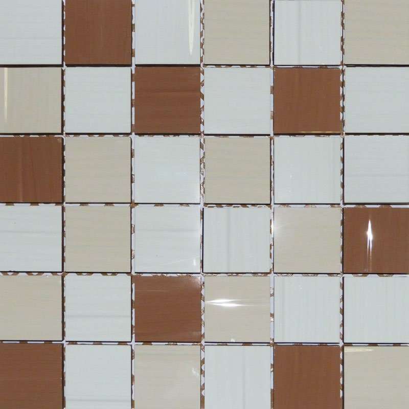 Мозаика Mallol Mosaico Marfil/Crema/Moca Mix 3, цвет разноцветный, поверхность глянцевая, квадрат, 300x300