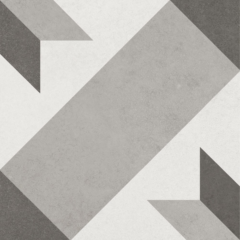 Керамическая плитка Creto Pixel 1 01-10-4-15-00-06-4217, цвет белый серый, поверхность матовая, квадрат, 200x200