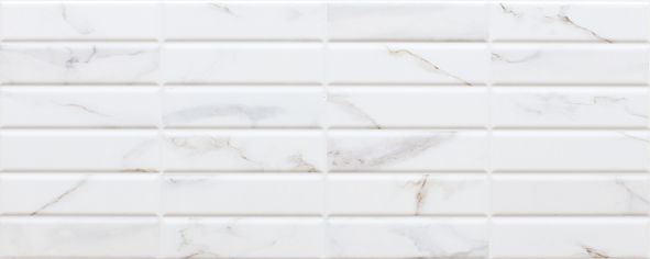Керамическая плитка Ceradim Frescura Mosaico, цвет белый, поверхность глянцевая, прямоугольник, 200x500