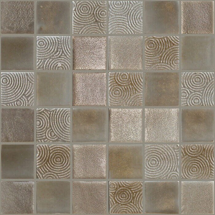 Мозаика Togama Interior Silver, цвет серый, поверхность глянцевая, квадрат, 307x307