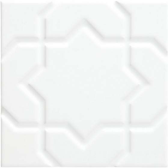 Декоративные элементы Adex ADNE4151 Liso Star Blanco Z, цвет белый, поверхность глянцевая, квадрат, 150x150