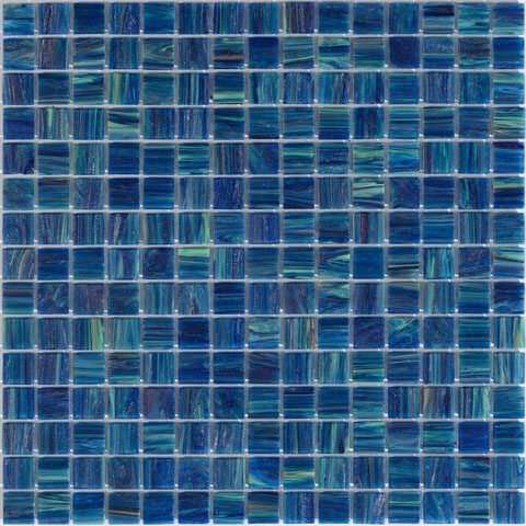 Мозаика Alma Mosaic Stella STE173, цвет синий, поверхность глянцевая, квадрат, 327x327