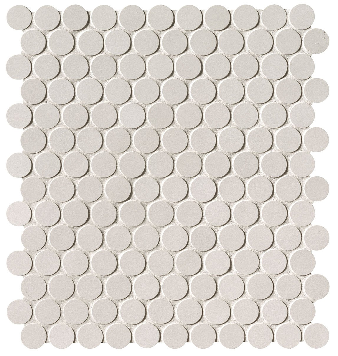 Мозаика Fap Milano&Floor Bianco Round Mosaico Matt fNSV, цвет белый, поверхность матовая, квадрат, 295x325