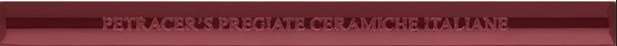 Бордюры Petracers Grand Elegance Matita Bordeaux Con Griffe, цвет бордовый, поверхность глянцевая, прямоугольник, 15x200