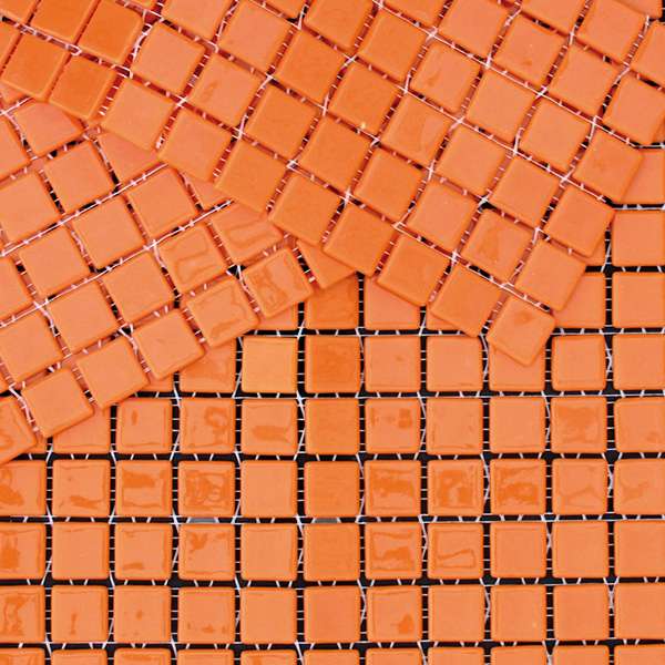 Мозаика Mosavit Monocolores Naranja MC-702, цвет оранжевый, поверхность глянцевая, квадрат, 316x316