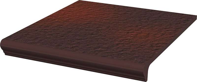 Ступени Paradyz Cloud Brown Duro Ступень с носиком простая, цвет коричневый, поверхность структурированная, прямоугольник с капиносом, 300x330