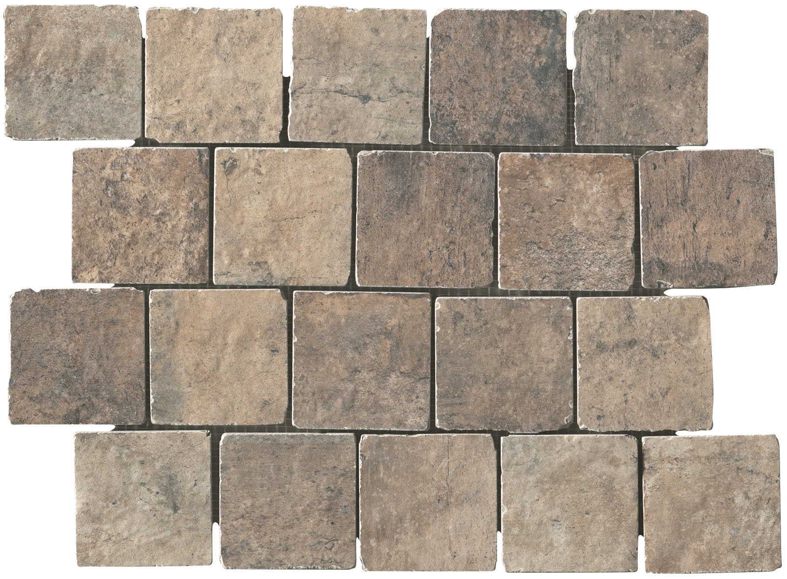 Мозаика Cir Chicago Mosaico Spacco (7,5*7,5) State Street R11 1048771, цвет коричневый, поверхность матовая, прямоугольник, 300x400