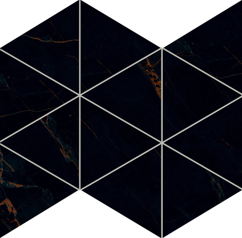 Мозаика Tubadzin Inpoint Mozaika, цвет чёрный, поверхность глянцевая, прямоугольник, 258x328