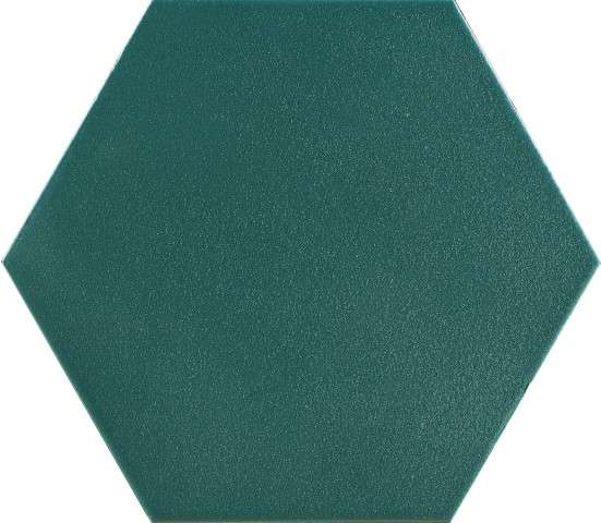 Керамогранит Pamesa Mayfair Vert, цвет бирюзовый, поверхность сатинированная, шестиугольник, 198x228