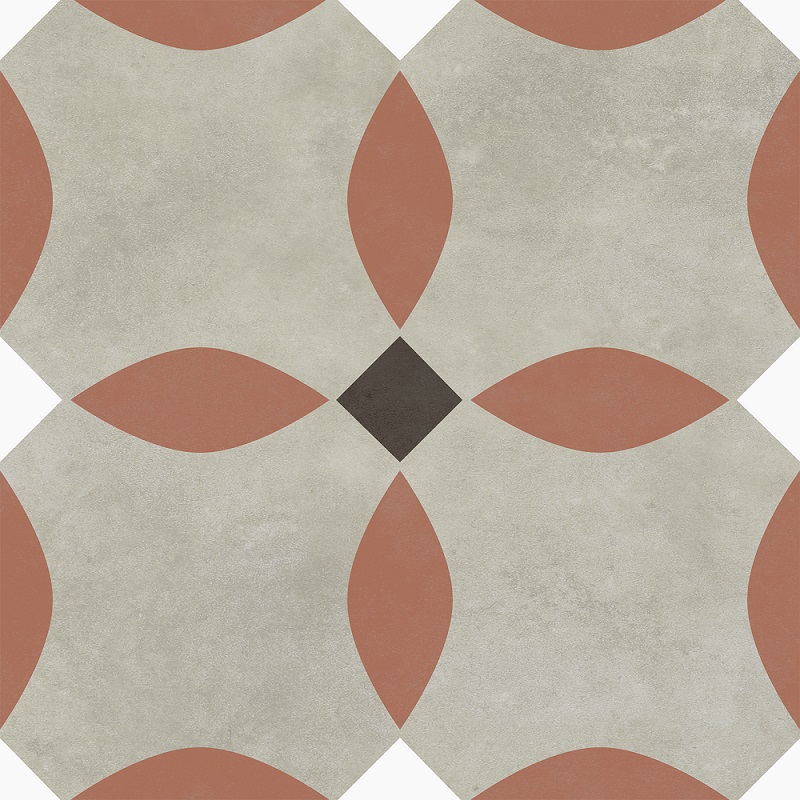 Керамическая плитка Creto Poly 1 01-10-4-15-00-69-4224, цвет серый терракотовый, поверхность матовая, квадрат, 200x200