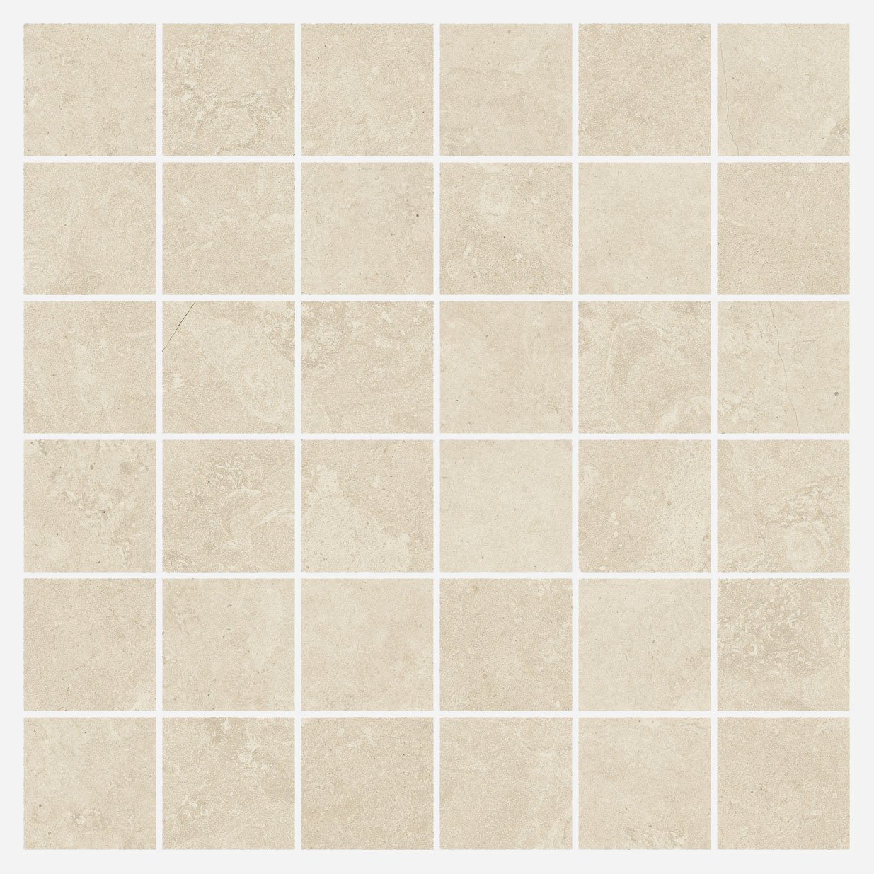 Мозаика Italon Genesis White Mosaico 610110000347, цвет бежевый, поверхность матовая, квадрат, 300x300