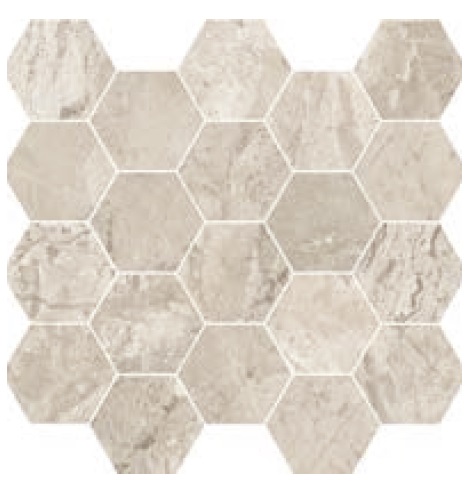 Мозаика Cerdomus Omnia Mosaico Esagona Hermitage Levigato 89750, цвет бежевый, поверхность полированная, шестиугольник, 300x310
