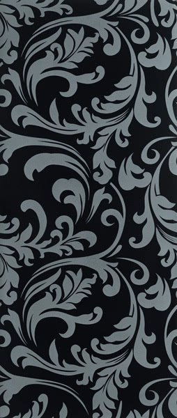 Декоративные элементы Roberto Cavalli Diva Dec. Damasco Nero 553668, цвет чёрный, поверхность матовая, прямоугольник, 320x750
