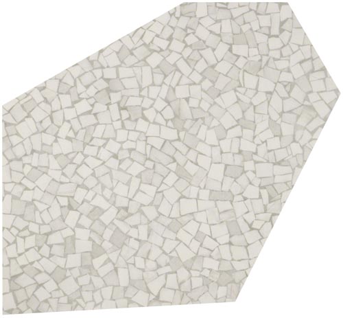 Декоративные элементы Fap Roma Diamond Caleido Frammenti White Brillante fNKS, цвет белый, поверхность глянцевая, шестиугольник, 370x520