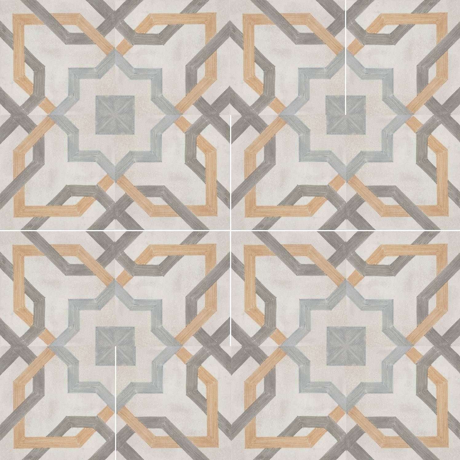 Керамогранит Atlantic Tiles Gaudi Mila Mix, цвет серый, поверхность матовая, квадрат, 600x600
