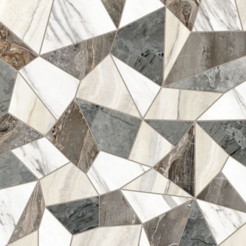 Декоративные элементы Vitra MarbleSet Декор "Микс Терраццо" Лаппато K951370LPR01VTE0, цвет серый коричневый бежевый, поверхность лаппатированная, квадрат, 600x600