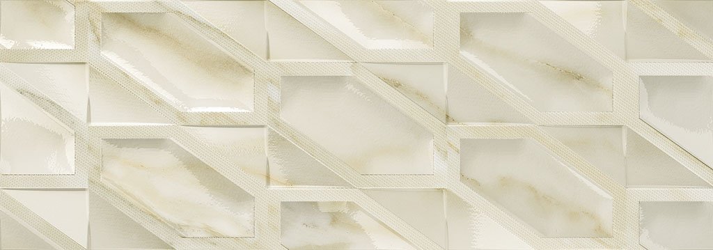 Керамическая плитка Fanal Calacatta Hexa Gloss, цвет бежевый, поверхность глянцевая, прямоугольник, 316x900