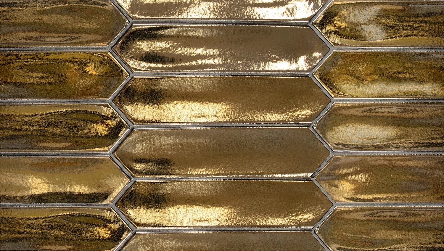 Керамическая плитка Equipe Lanse Gold 27491, цвет золотой, поверхность глянцевая, шестиугольник, 50x250