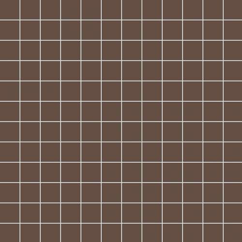 Мозаика Ce.Si Matt Moka Su Rete 2,5x2,5, цвет коричневый, поверхность матовая, квадрат, 300x300