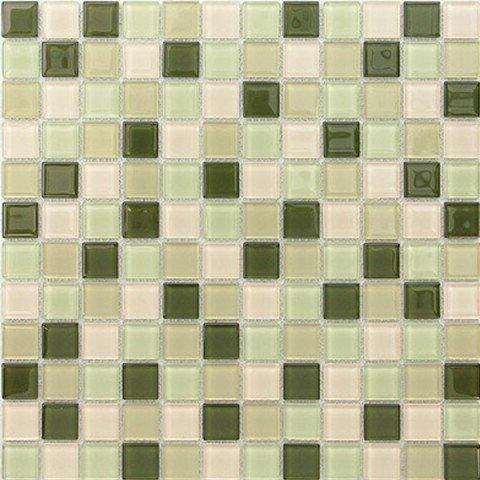Мозаика Caramelle Mosaic Acquarelle Cypress (Стекло), цвет зелёный, поверхность глянцевая, квадрат, 298x298