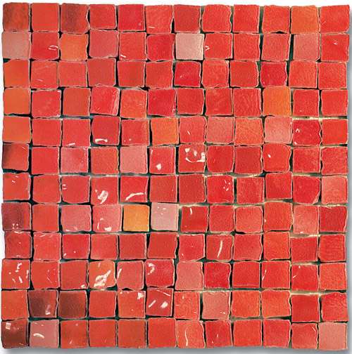 Мозаика Ker-av Luci di Venezia Rosso Cinabro (2,5X2,5) KER-L113, цвет красный, поверхность глянцевая, квадрат, 300x300