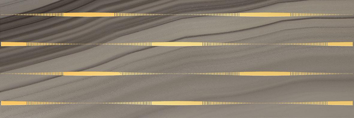 Декоративные элементы Laparet Agat Lines Декор кофейный VT/B40/60081, цвет коричневый, поверхность глянцевая, прямоугольник, 200x600