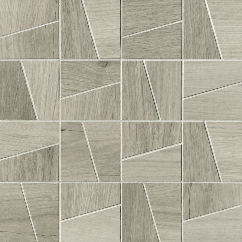 Мозаика Fap Fapnest Silver Slash Mosaico Matt fOBK, цвет серый, поверхность матовая, квадрат, 300x300