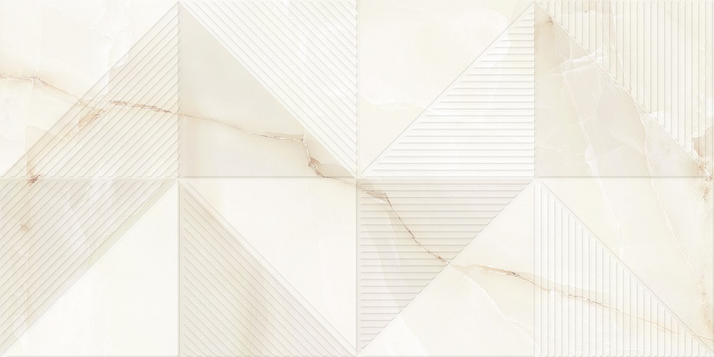 Декоративные элементы Eurotile Milena Cream Decor, цвет бежевый, поверхность глянцевая, прямоугольник, 300x600