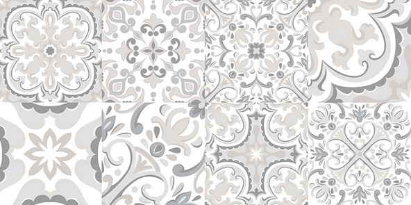 Декоративные элементы Нефрит керамика Лорена 00-00-5-08-30-06-1484, цвет серый, поверхность глянцевая, прямоугольник, 200x400