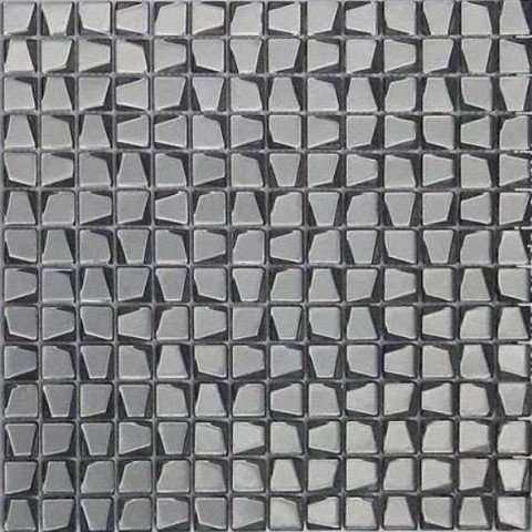 Мозаика Caramelle Mosaic Alchimia Titanio Trapezio (Стекло), цвет металлик, поверхность глянцевая, квадрат, 306x306