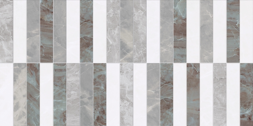 Керамическая плитка Cersanit Blend Многоцветный A16787, цвет белый серый, поверхность глянцевая, прямоугольник, 300x600