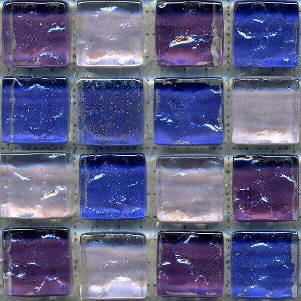 Мозаика Bars Crystal Mosaic Смеси стекло ZC 06 (15x15 mm), цвет синий, поверхность глянцевая, квадрат, 300x300