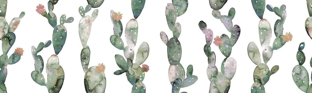 Керамическая плитка Aparici Glimpse Cactus Ornato, цвет разноцветный, поверхность матовая, прямоугольник, 298x996