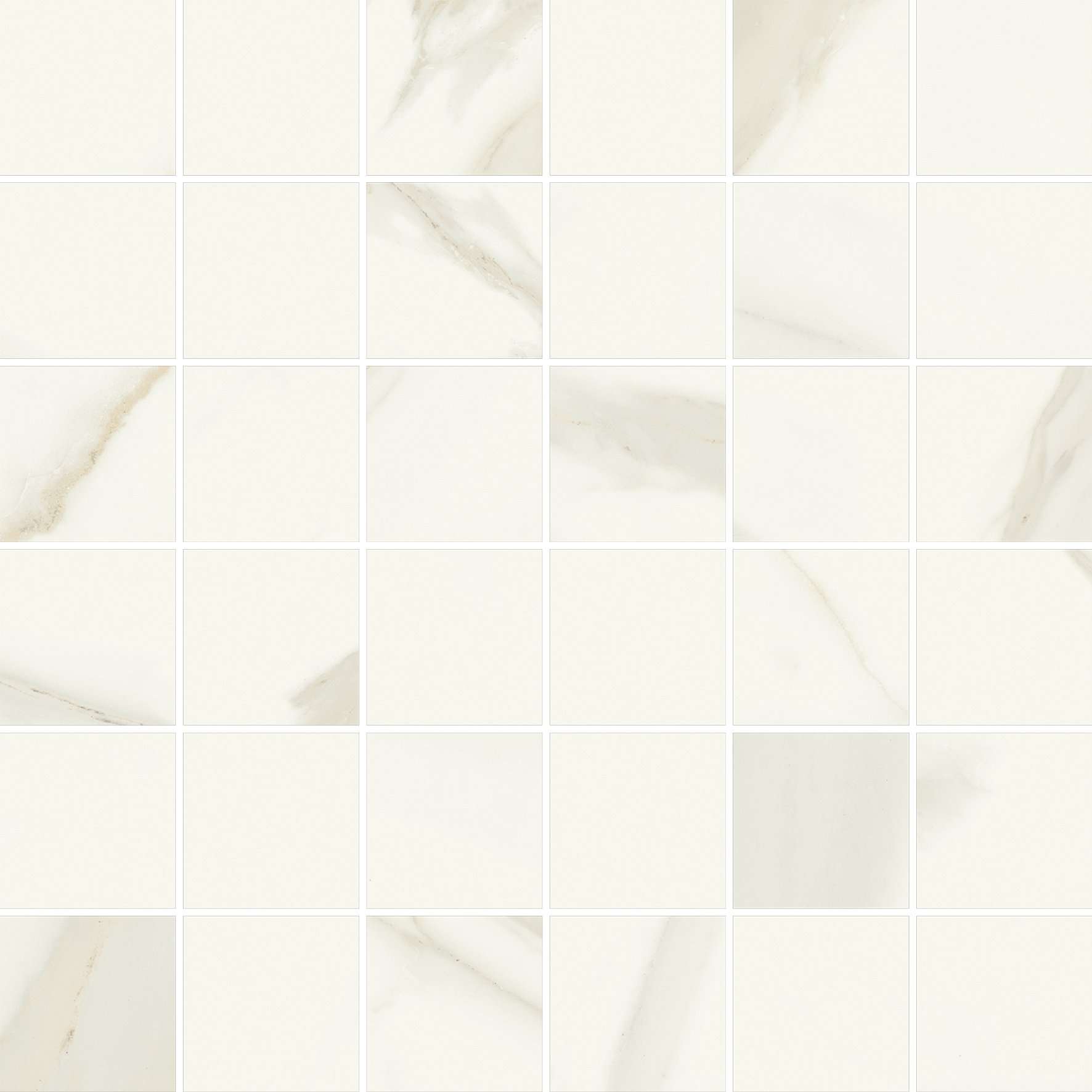 Мозаика Italon Metropolis Calacatta Gold Mosaico 610110000911, цвет белый, поверхность матовая, квадрат, 300x300